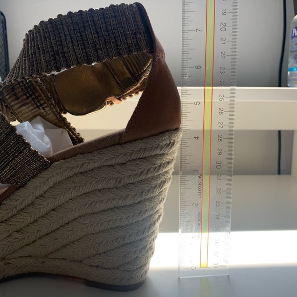 Nine West Open Toe Wedge Heels - Picture 5 of 9